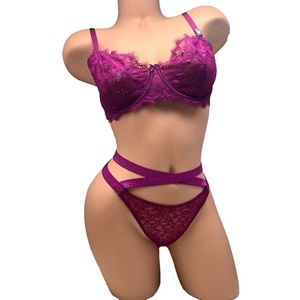 New 36D L Victoria’s Secret Push Up Bra Set NWT